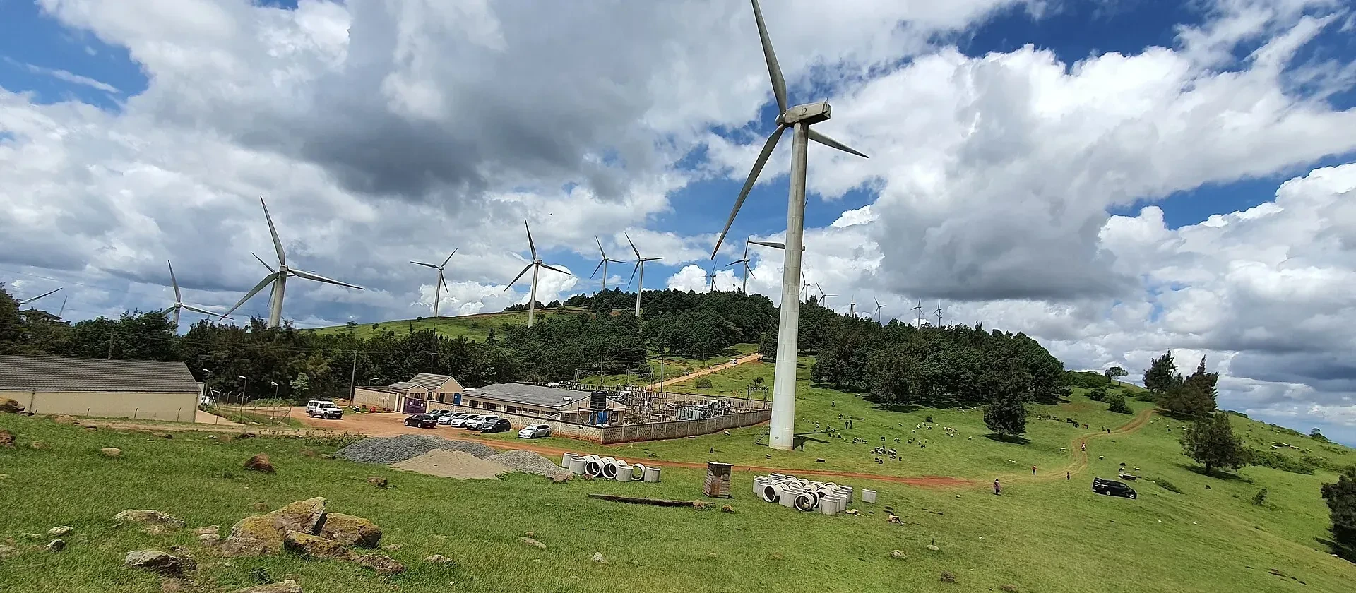 Wind turbines on the Ngong Hills, Kenya